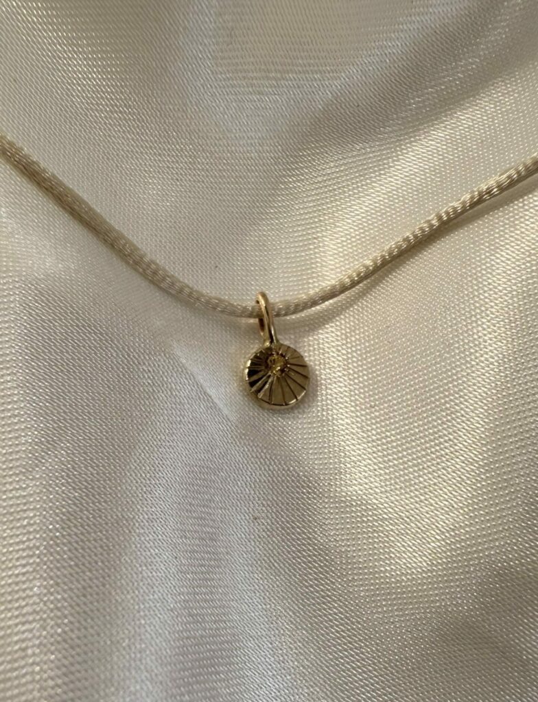 Pendentif Or Jaune 18kt & Saphir Jaune