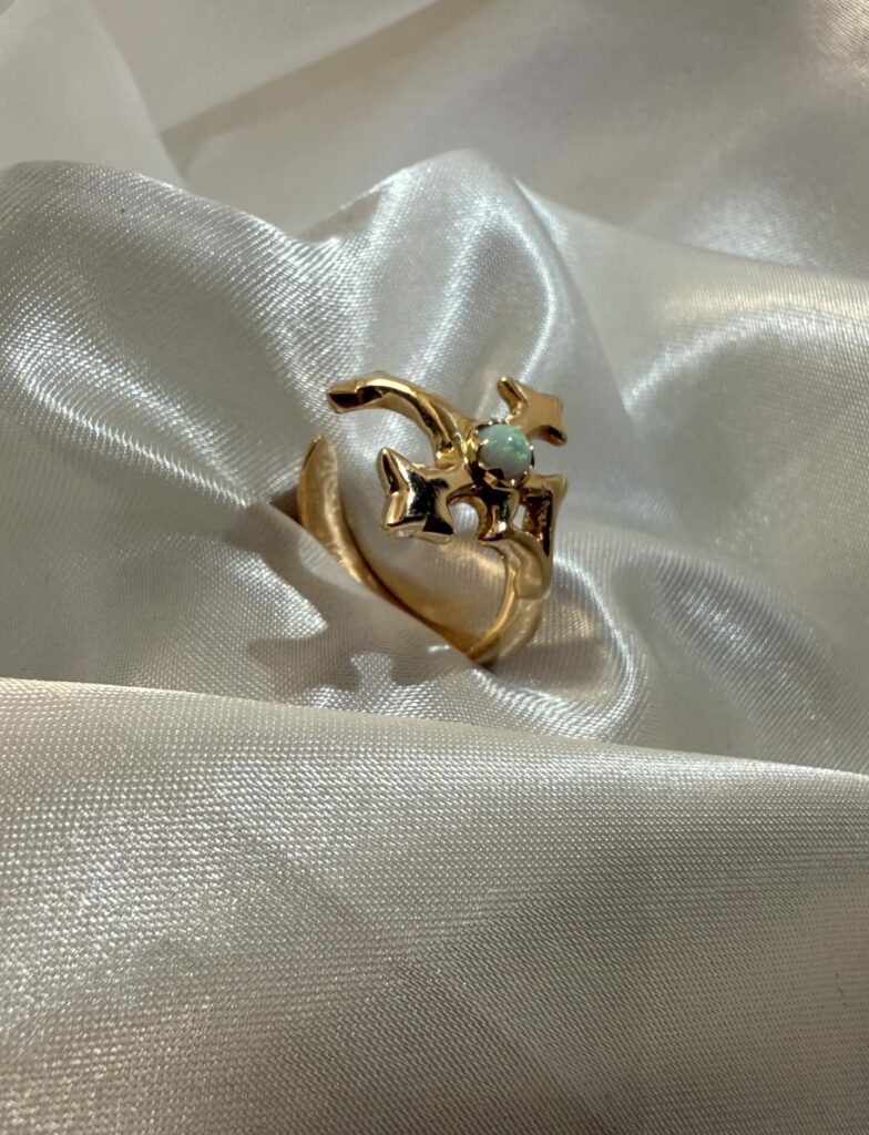 Bague Or Jaune 18kt et Opale